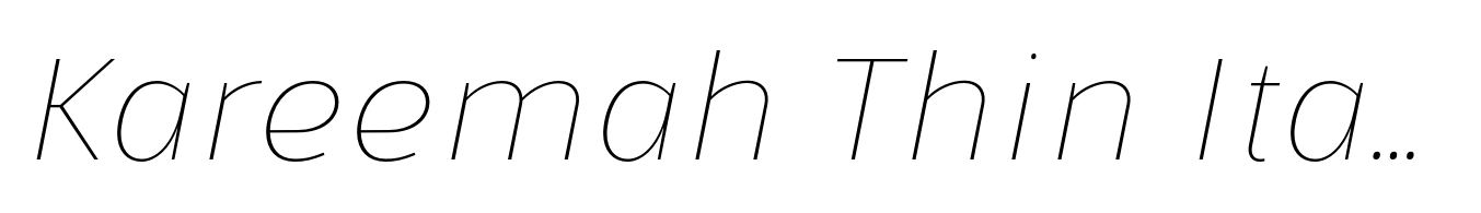 Kareemah Thin Italic